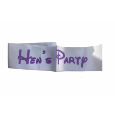 Fairytale Inspired Sash White with PURPLE Writing - HENS PARTY